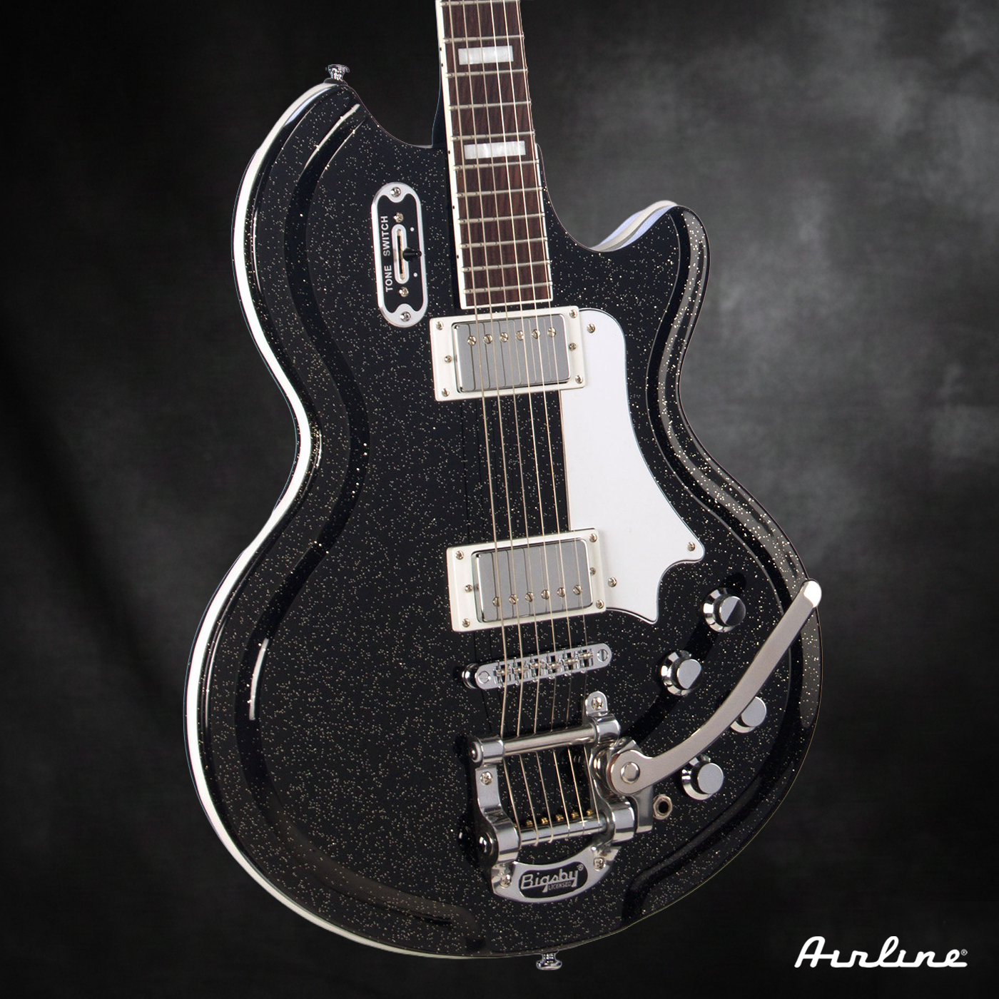 The Airline Guitars '59 Coronado DLX Is Back—Now in Black Sparkle