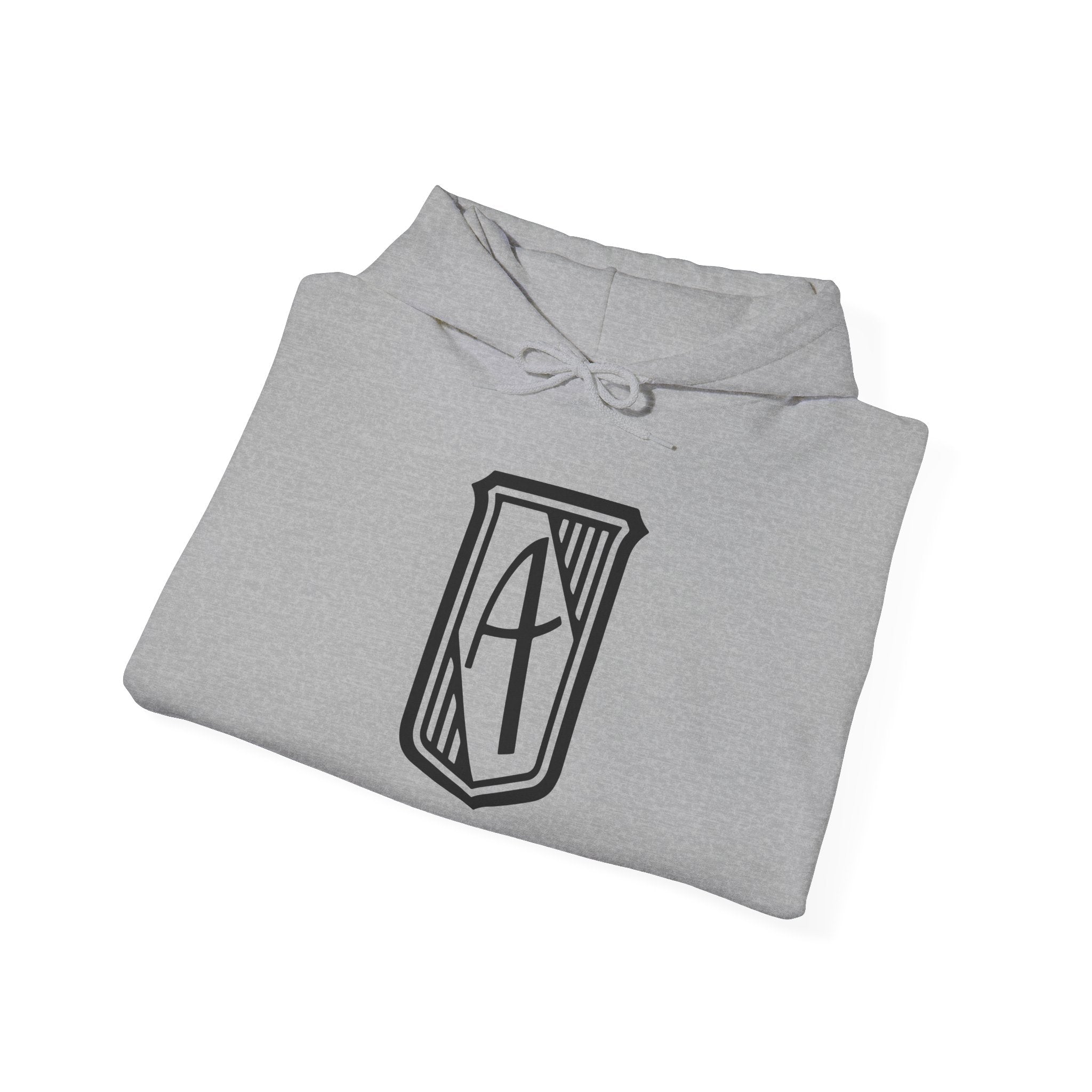 Hintline Airline Royal Badge Logo Hoodie — Minimalist Monogram Pullover with Sleeve Script