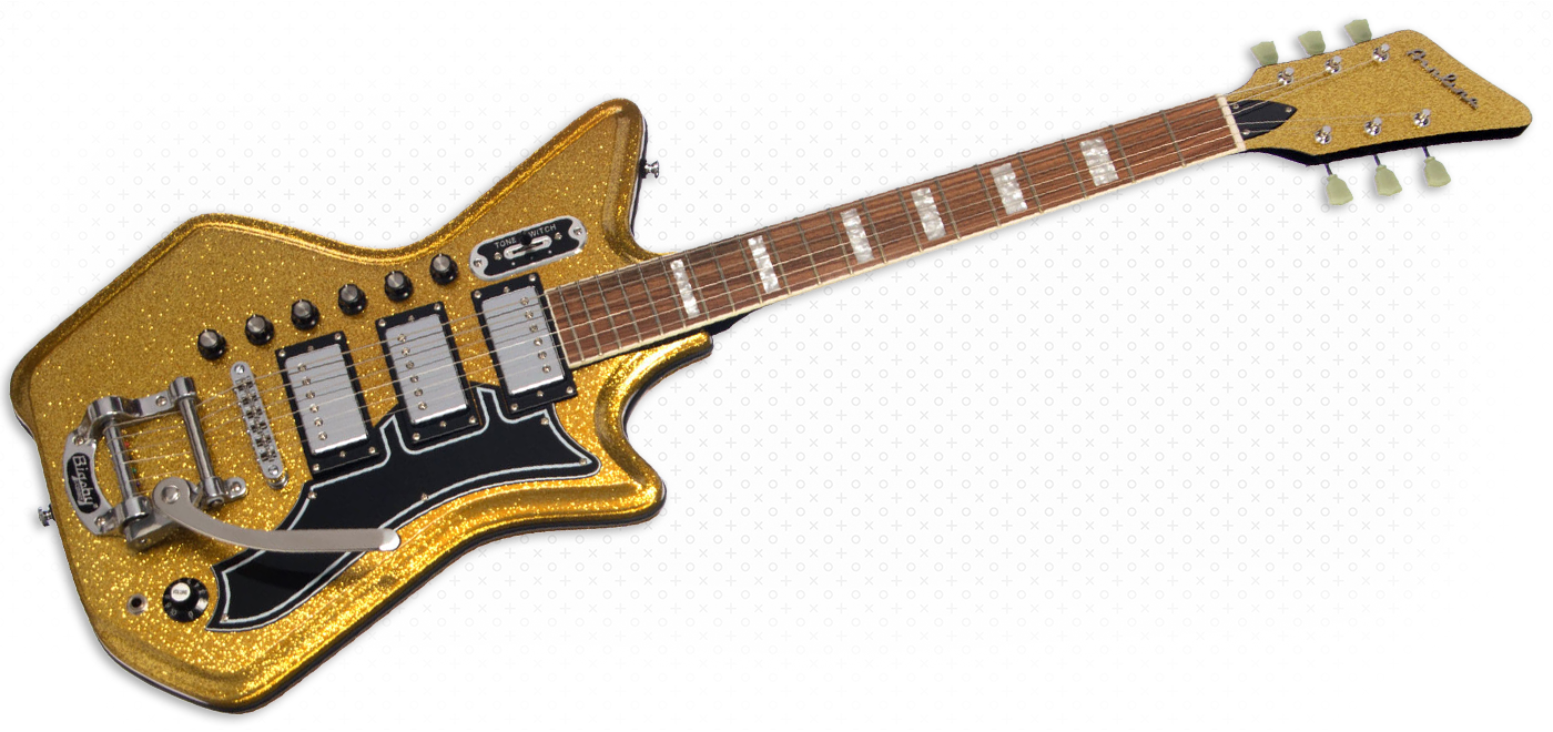 Airline Guitars - Airline Guitars Jetsons '59 3P DLX Gold Metal Flake