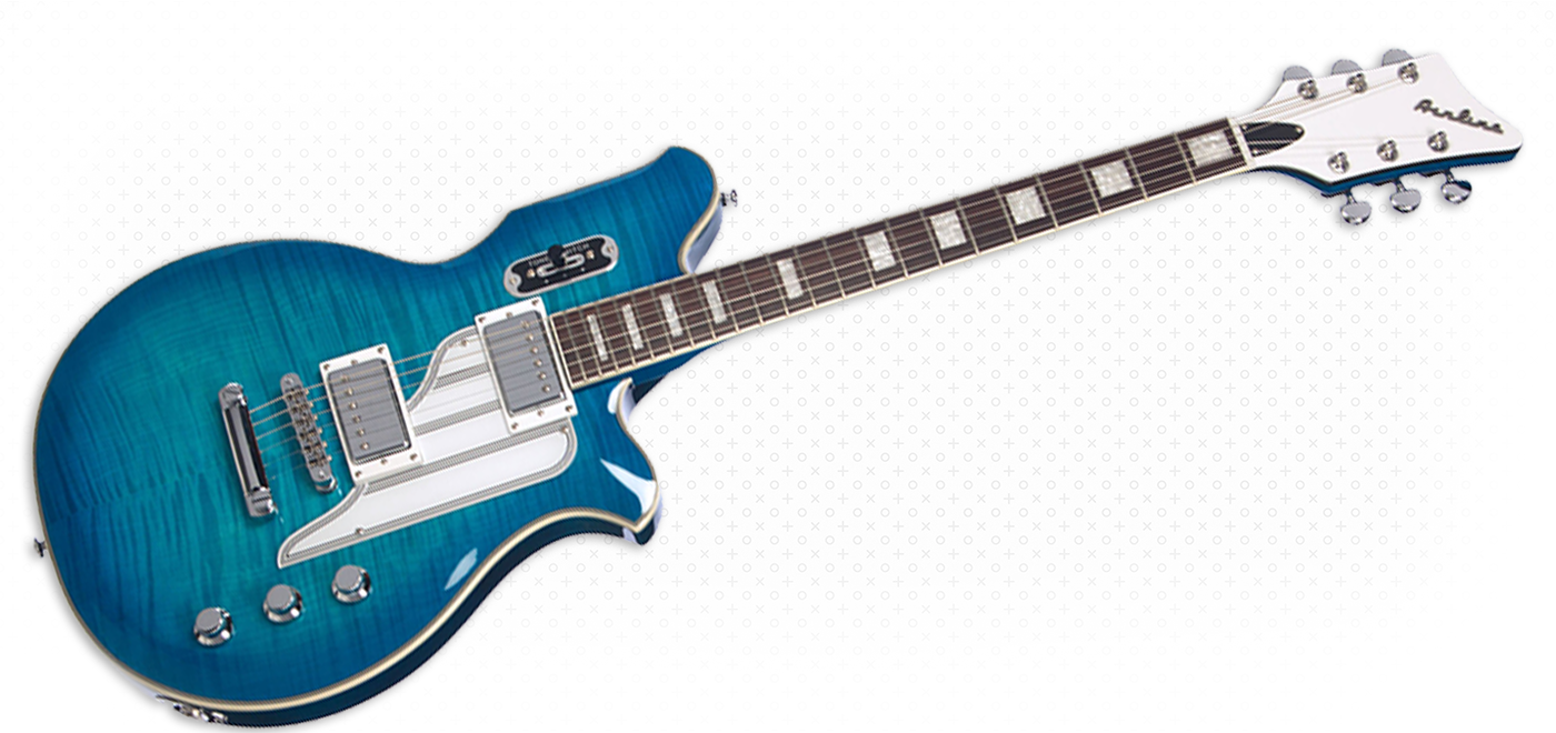 Airline Guitars - Airline Guitars MAP FM Blueburst Flame