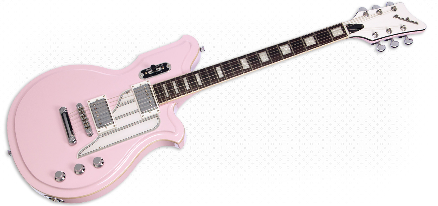 Airline Guitars - Airline Guitars Map Shell Pink