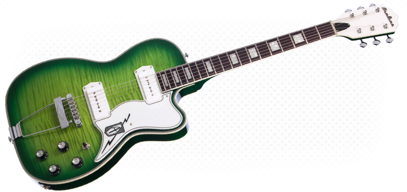 Airline Guitars - Airline Guitars Tuxedo Greenburst Flame