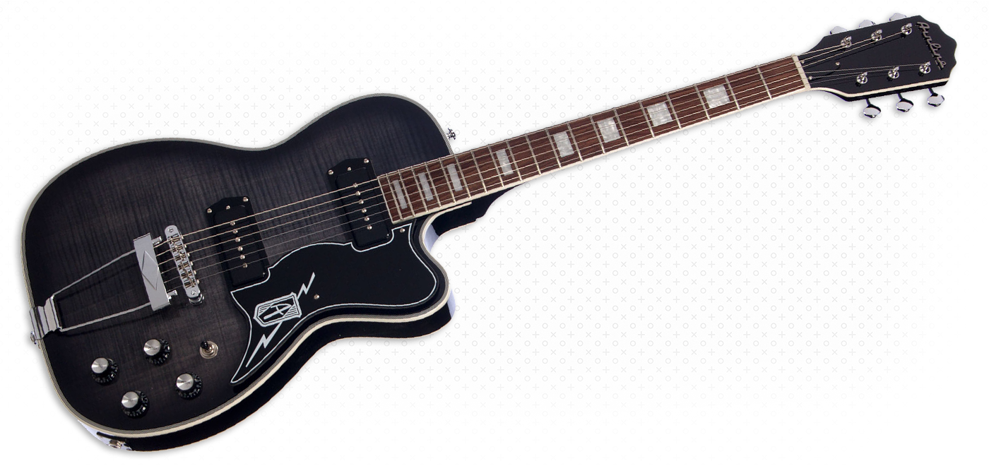 Airline Guitars - Airline Guitars Tuxedo Blackburst Flame