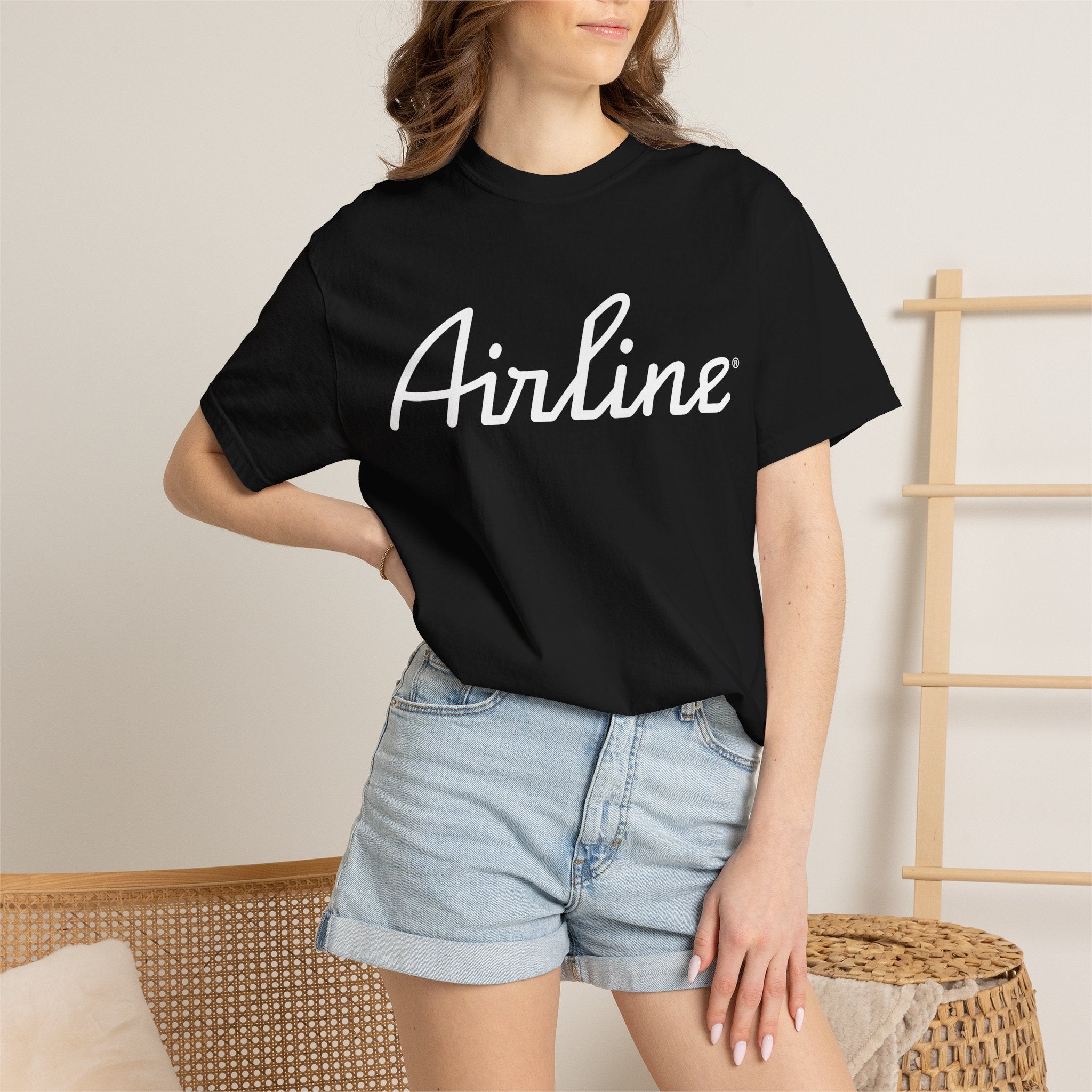 Airline Tux Logo Script T-Shirt