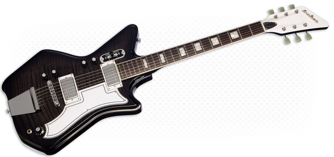 Airline Guitars - Airline Guitars Jetsons 2P FM Charcoal Flame