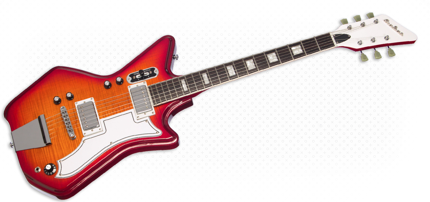 Airline Guitars - Airline Guitars Jetsons 2P FM Cherry Burst Flame