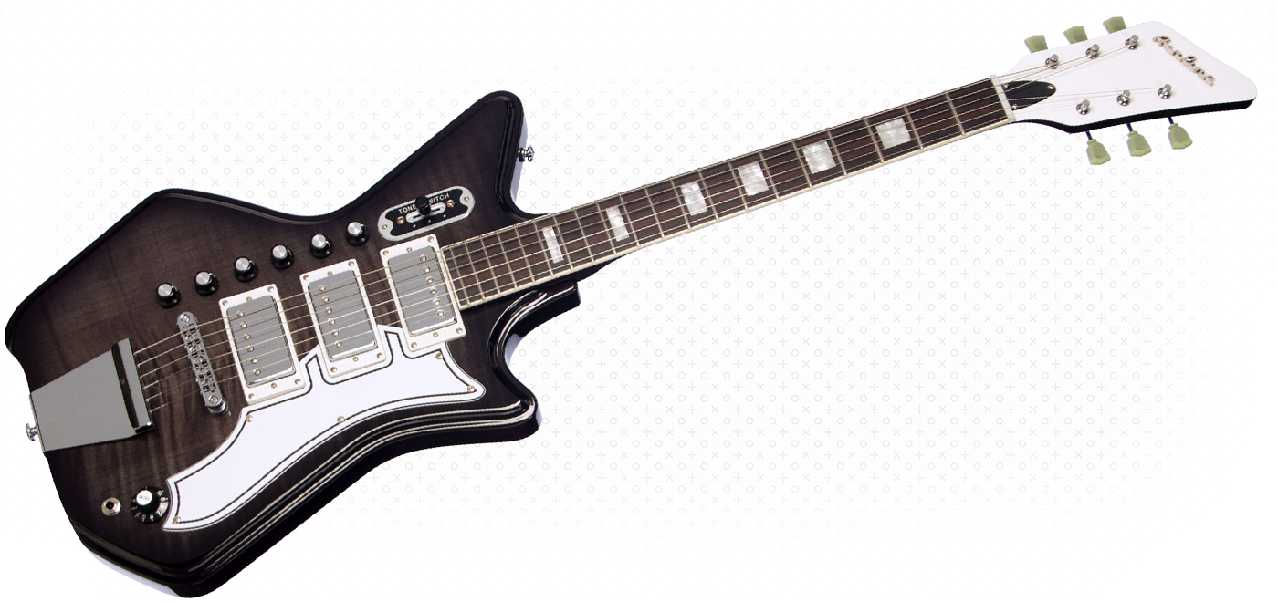 Airline Guitars - Airline Guitars Jetsons 3P FM Charcoal Flame