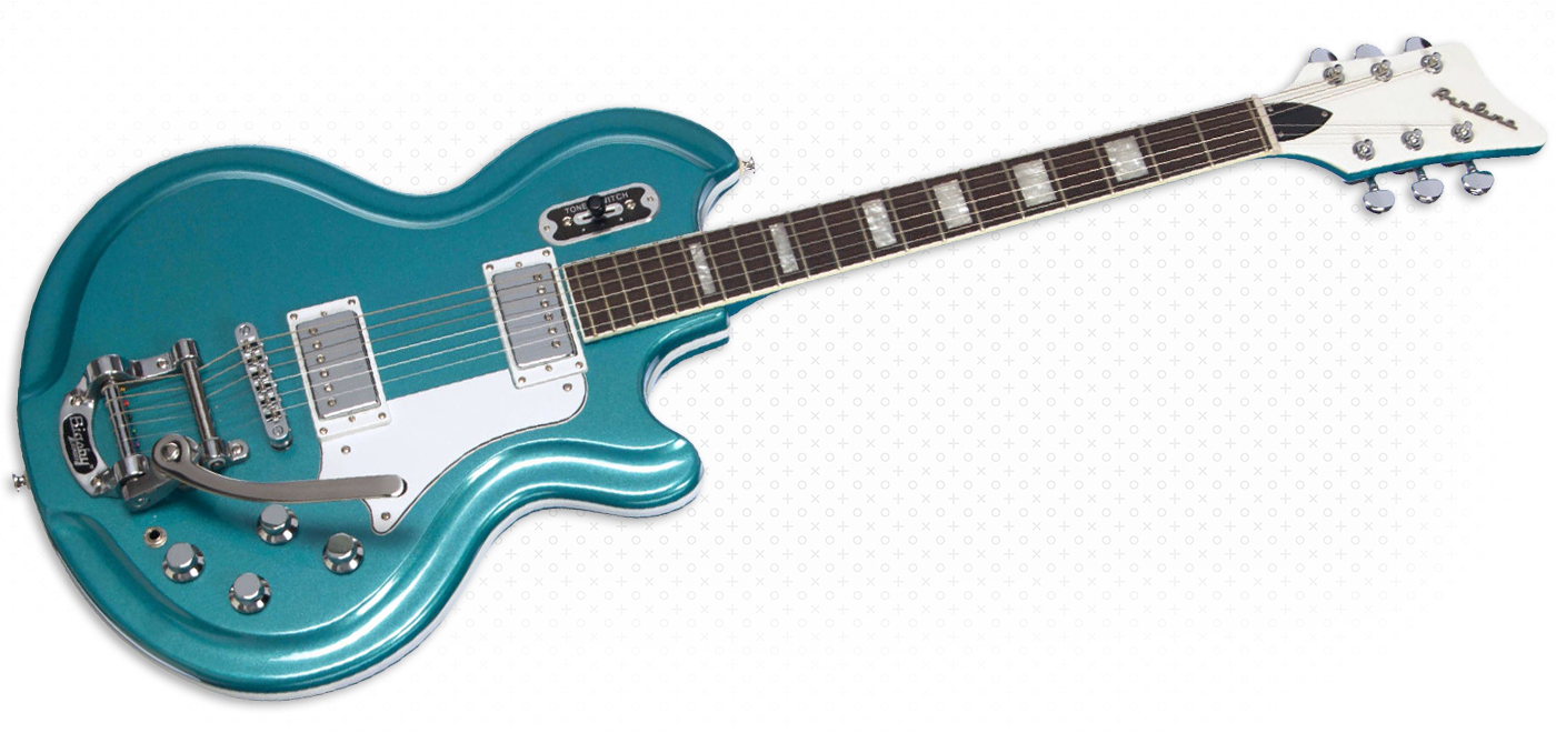 Airline Guitars - Airline Guitars '59 Coronado DLX Metallic Blue