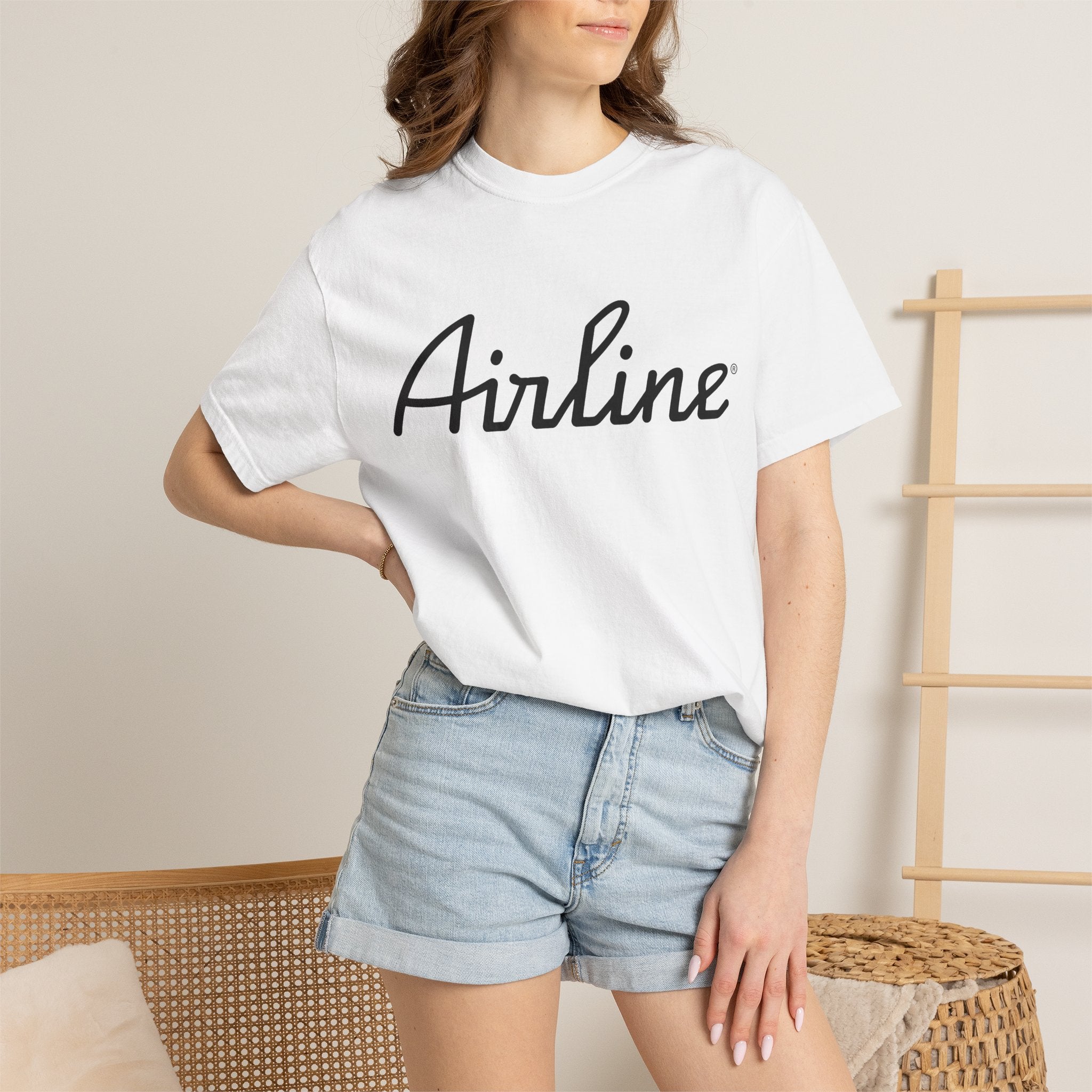 Airline Tux Logo Script T-Shirt