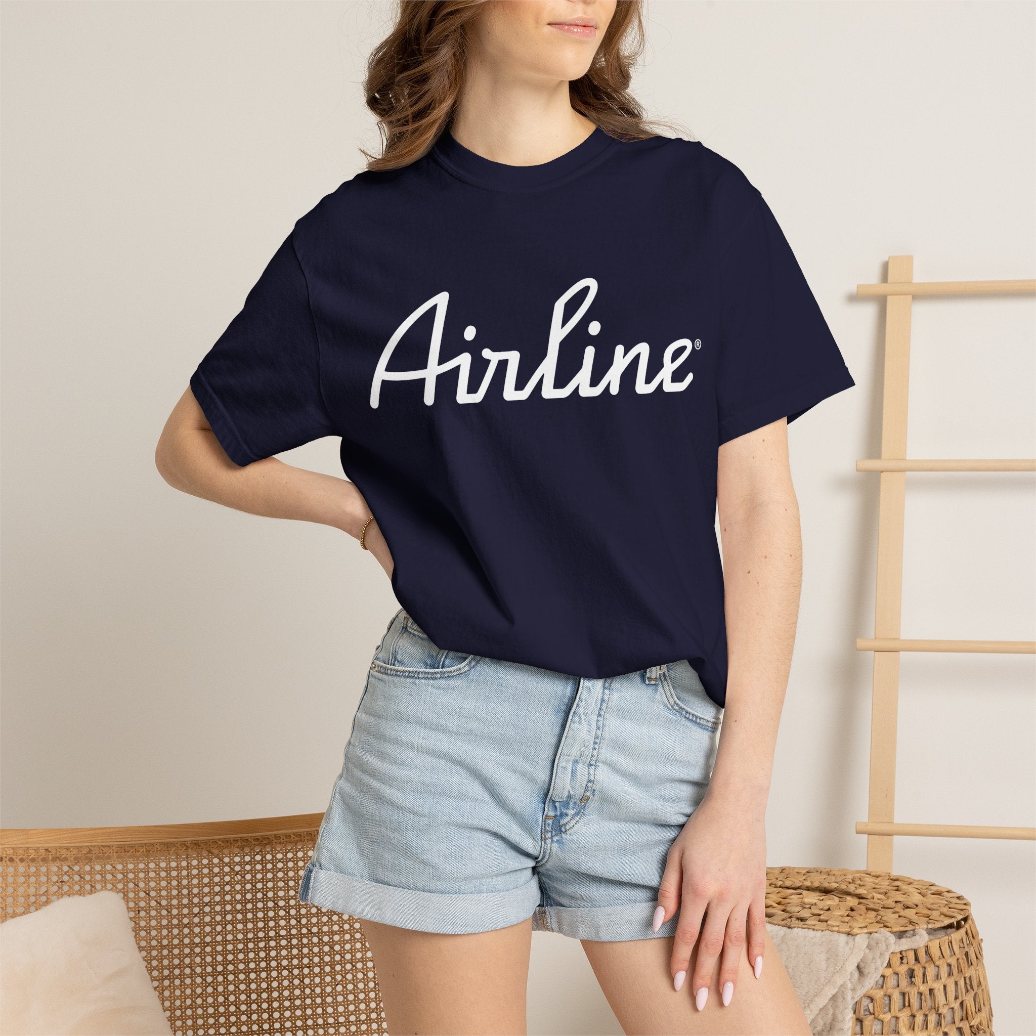Airline Tux Logo Script T-Shirt