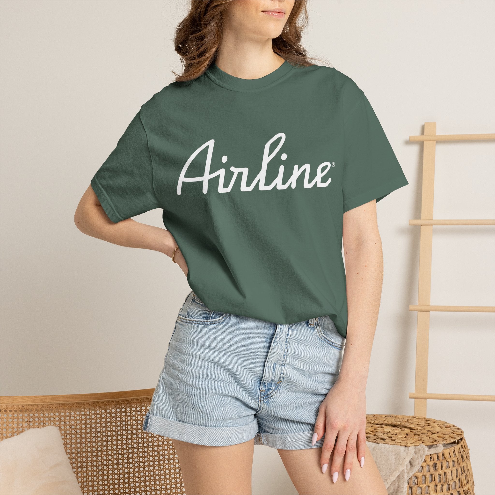 Airline Tux Logo Script T-Shirt