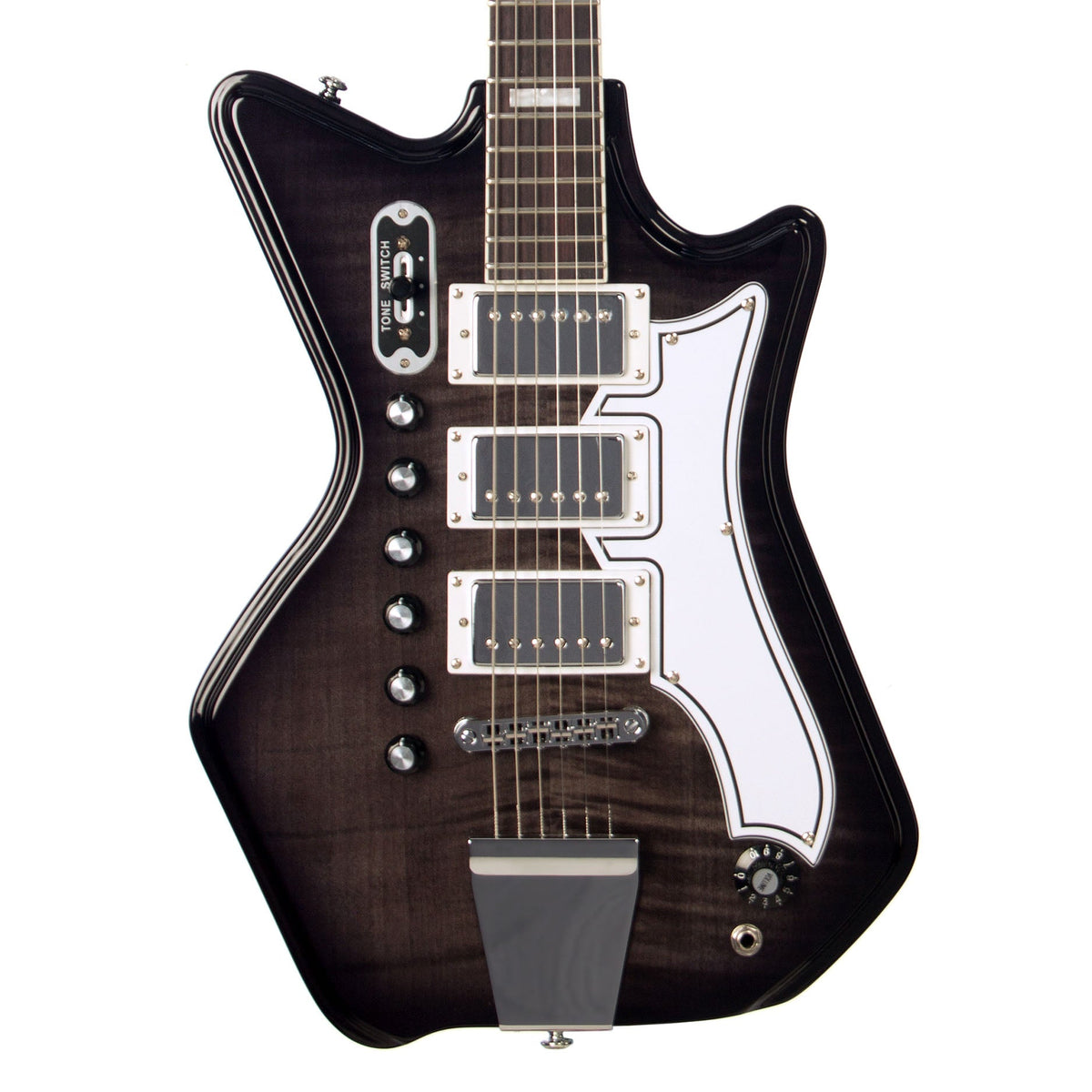 Title Airline Guitars Jetsons 3P FM Charcoal Flame - B-Stock # 2300991