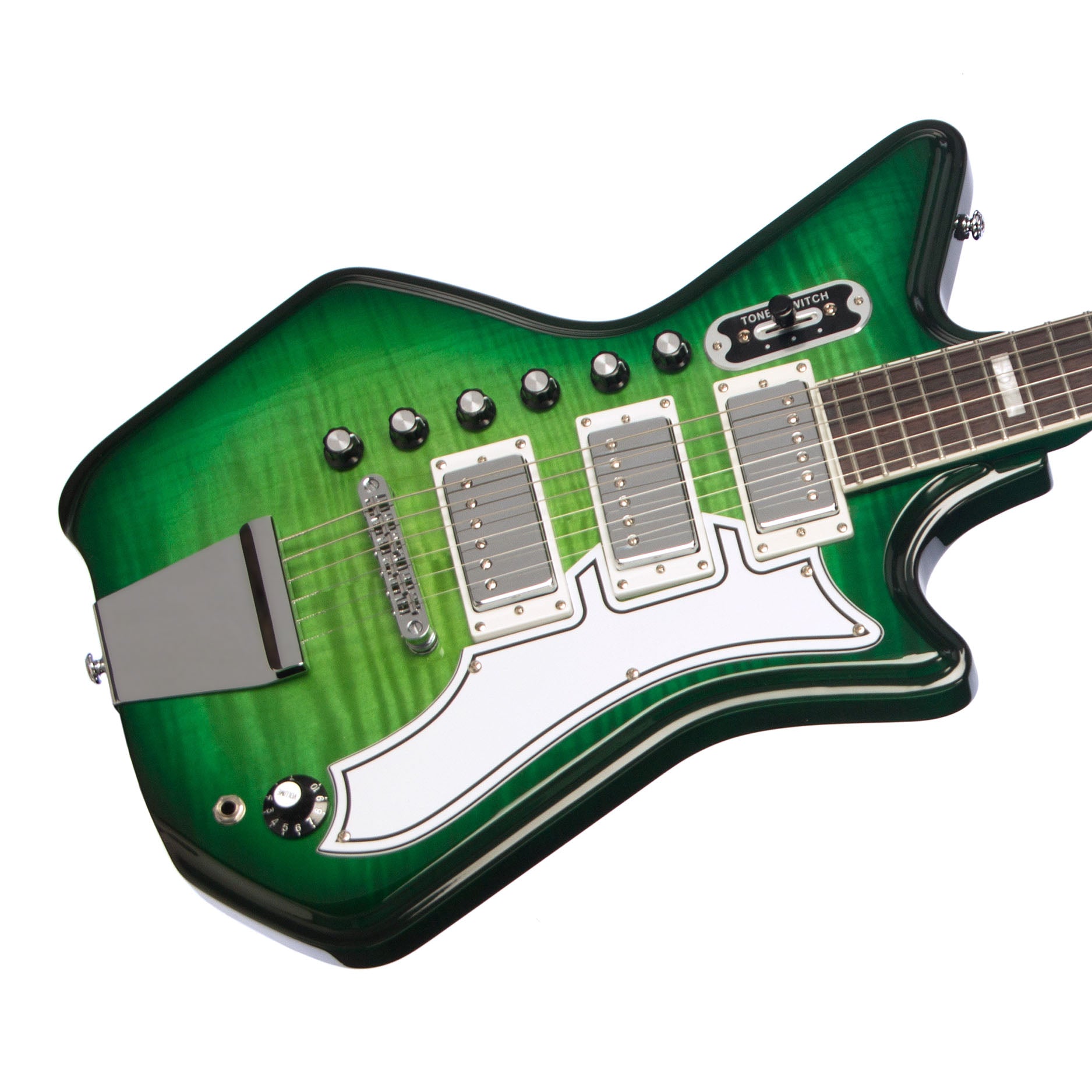 Airline Guitars Jetsons 3P FM Greenburst Flame