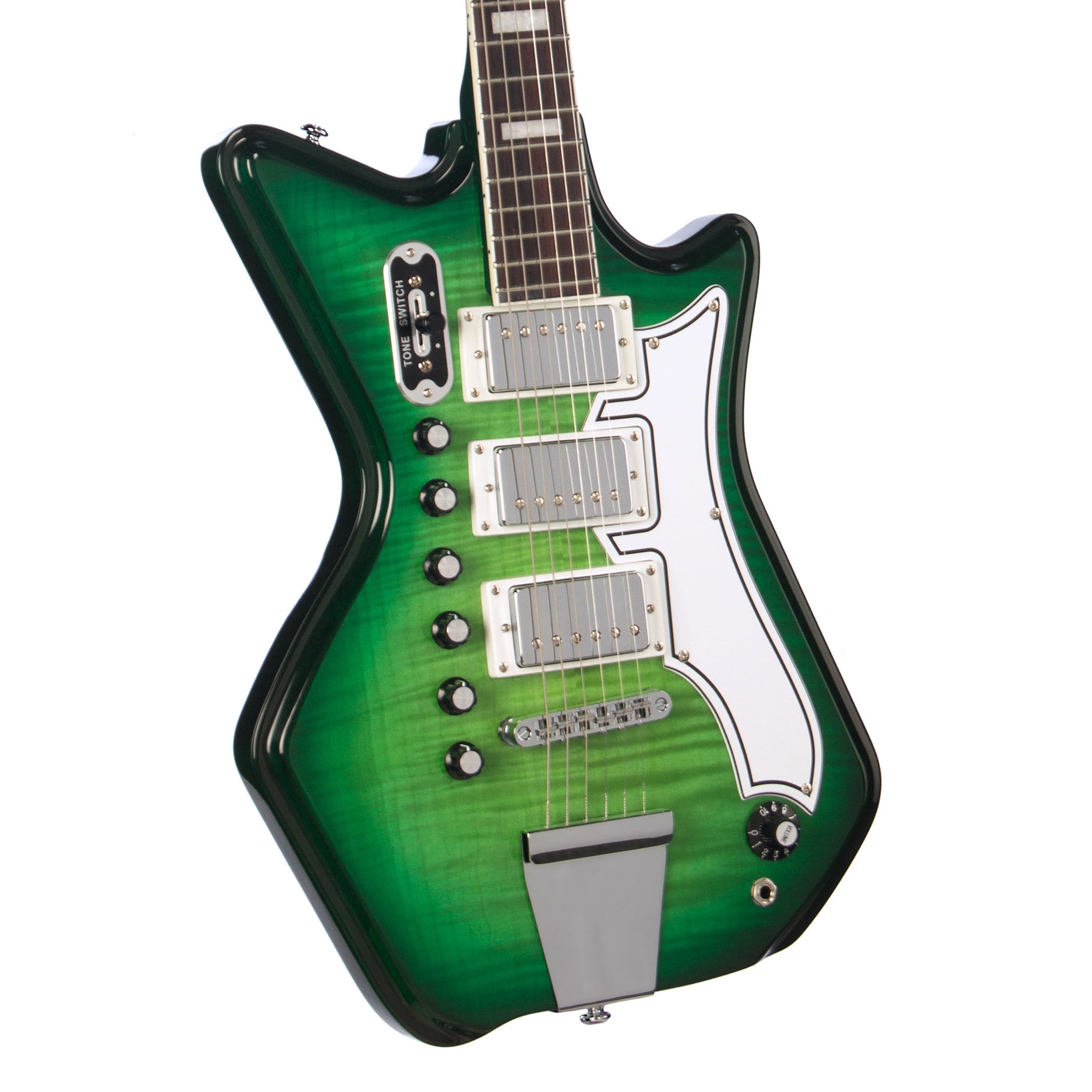 Airline Guitars Jetsons 3P FM Greenburst Flame