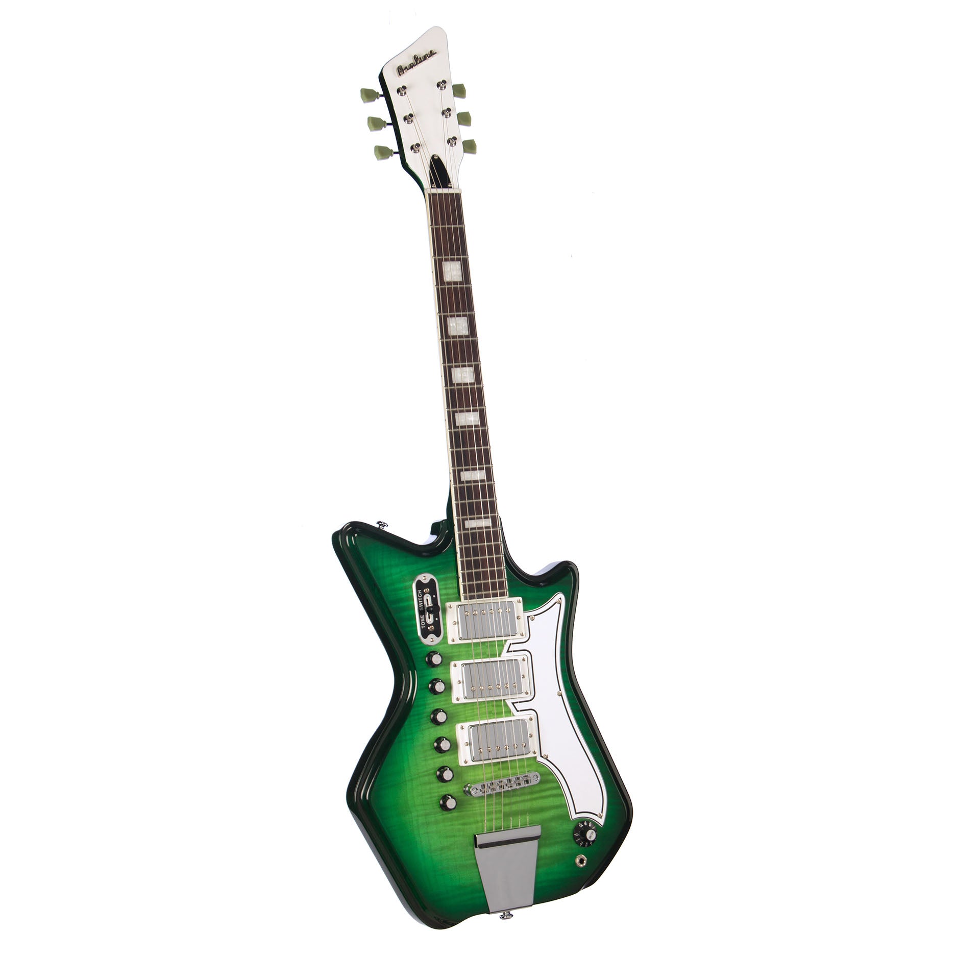 Airline Guitars Jetsons 3P FM Greenburst Flame