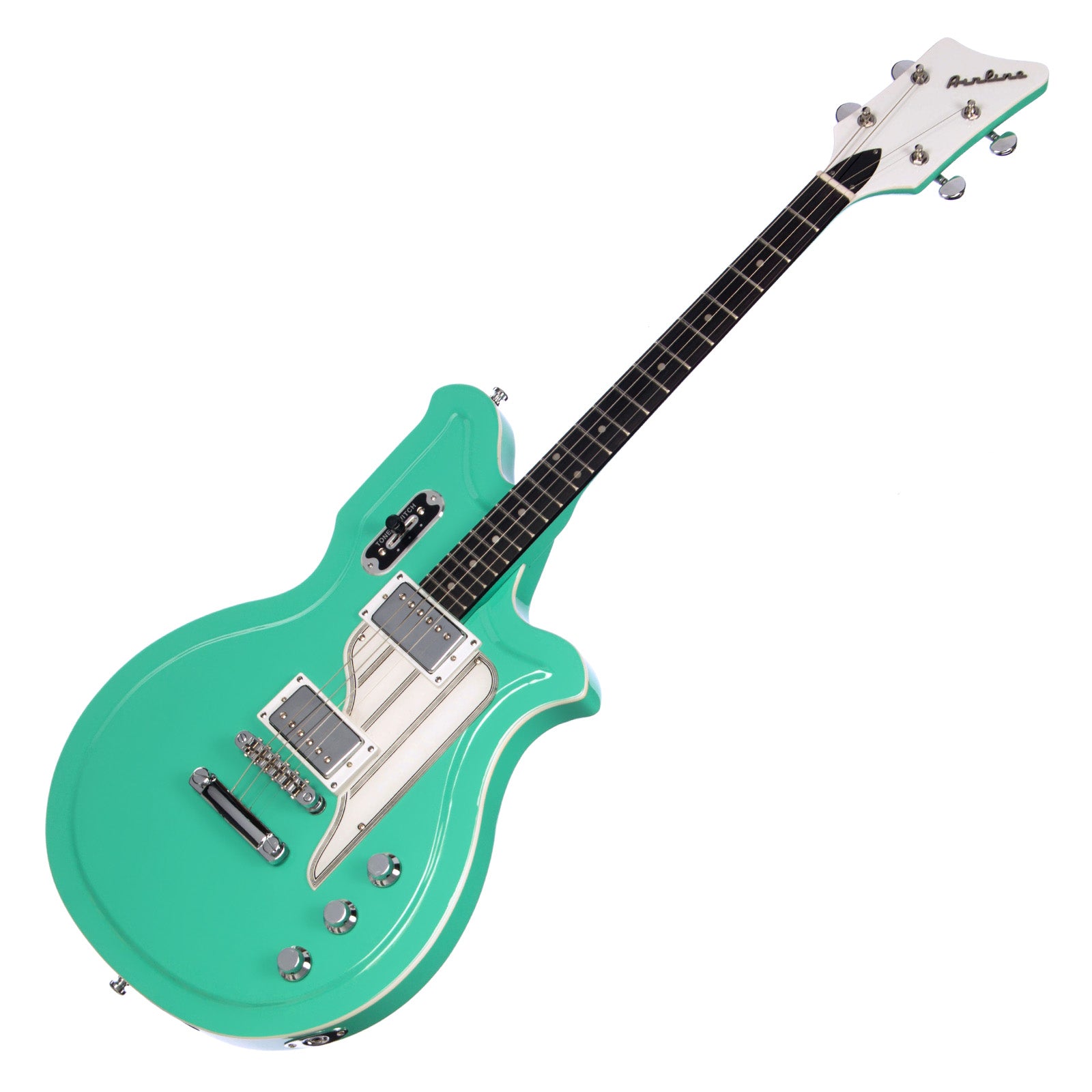 Electric guitar seafoam green top
