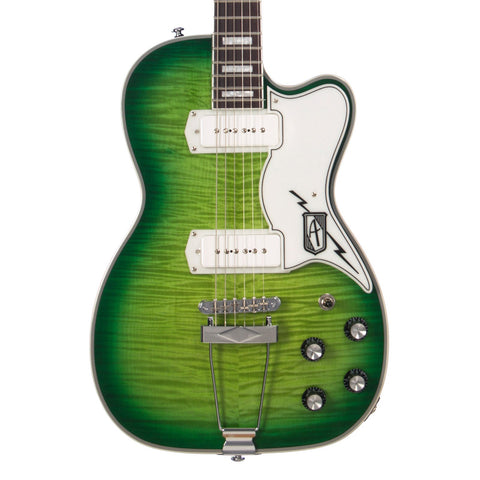 Airline Guitars Tuxedo Greenburst Flame | Airline Guitars
