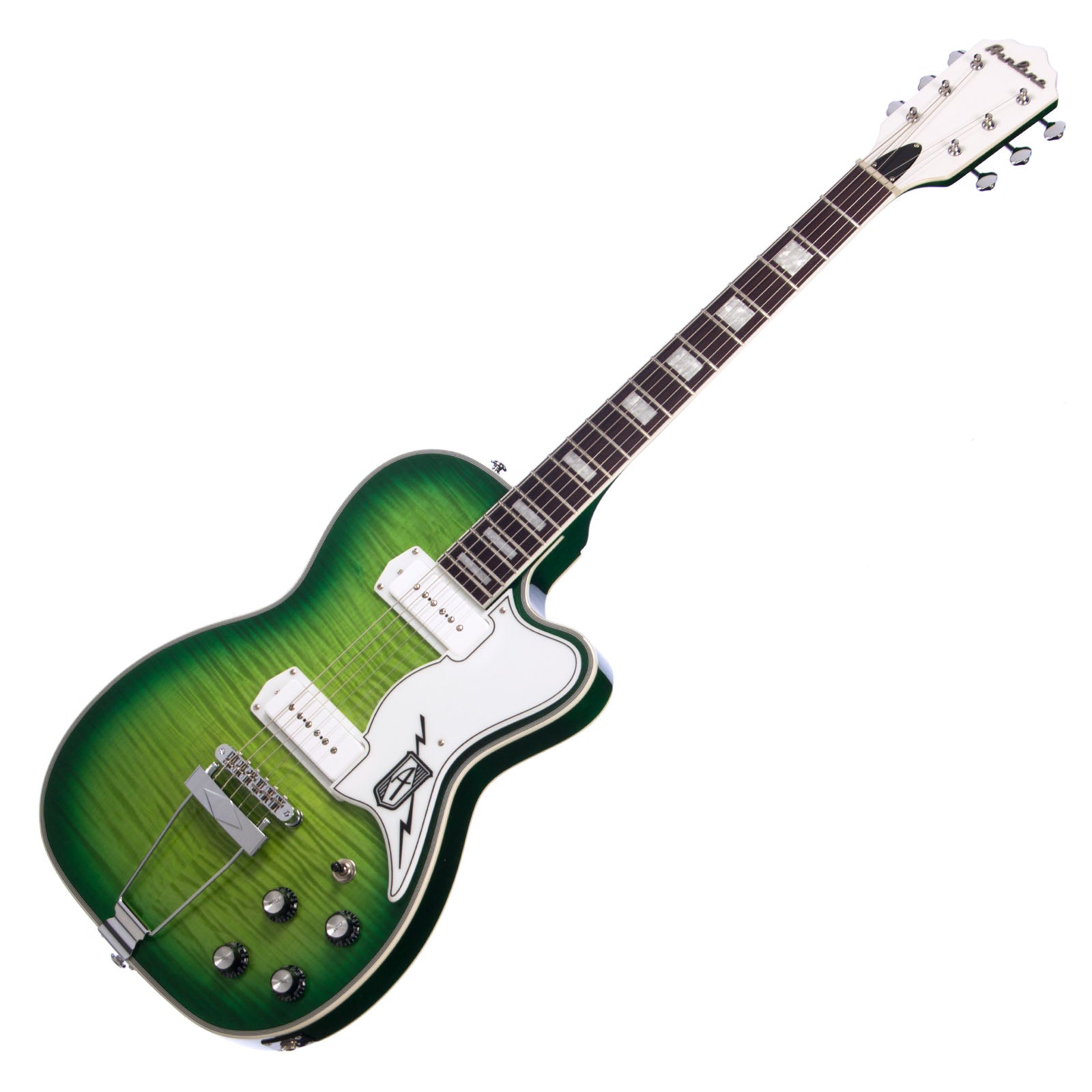 Airline Guitars Tuxedo Greenburst Flame | Airline Guitars