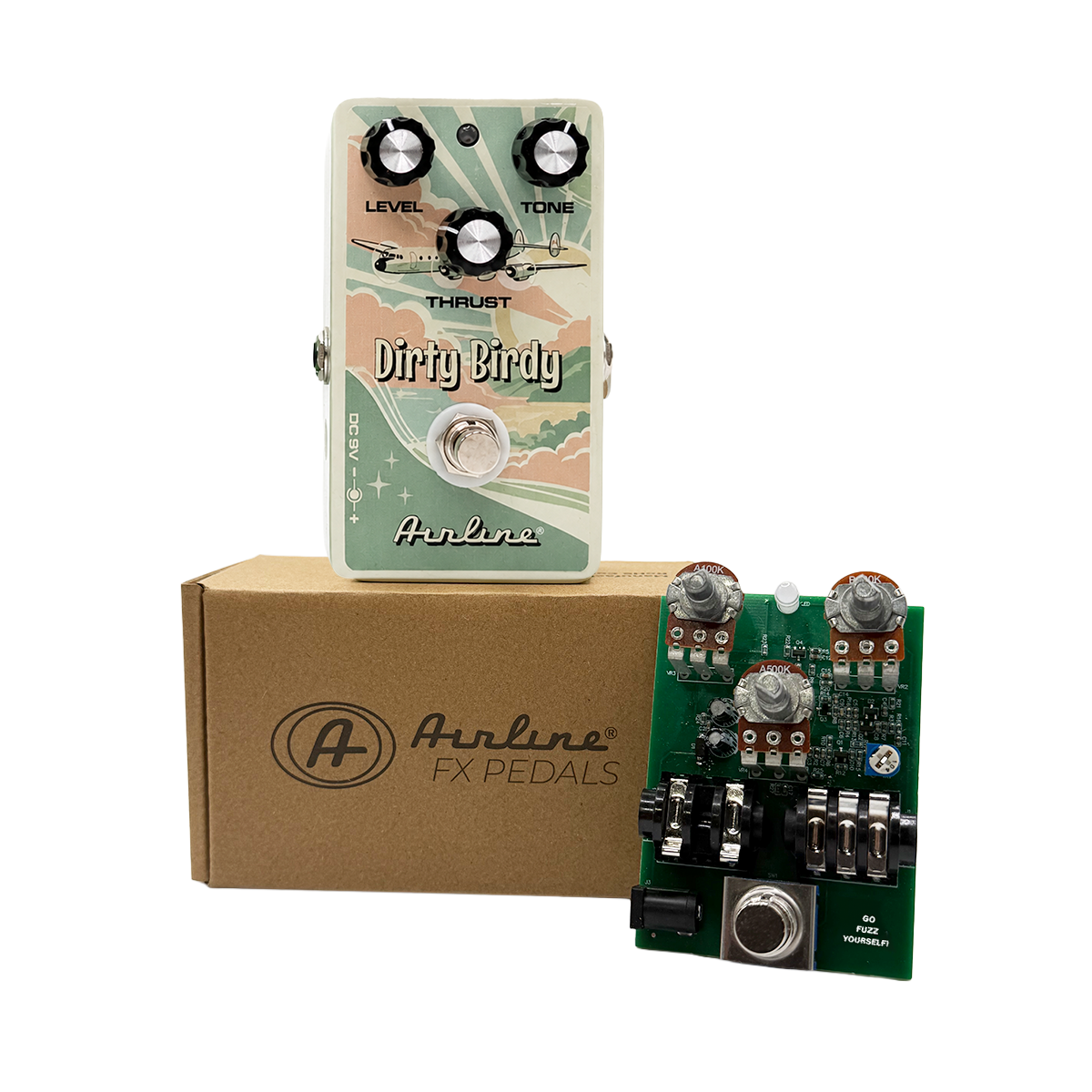 Airline Dirty Birdy Fuzz Pedal Vintage Pastel