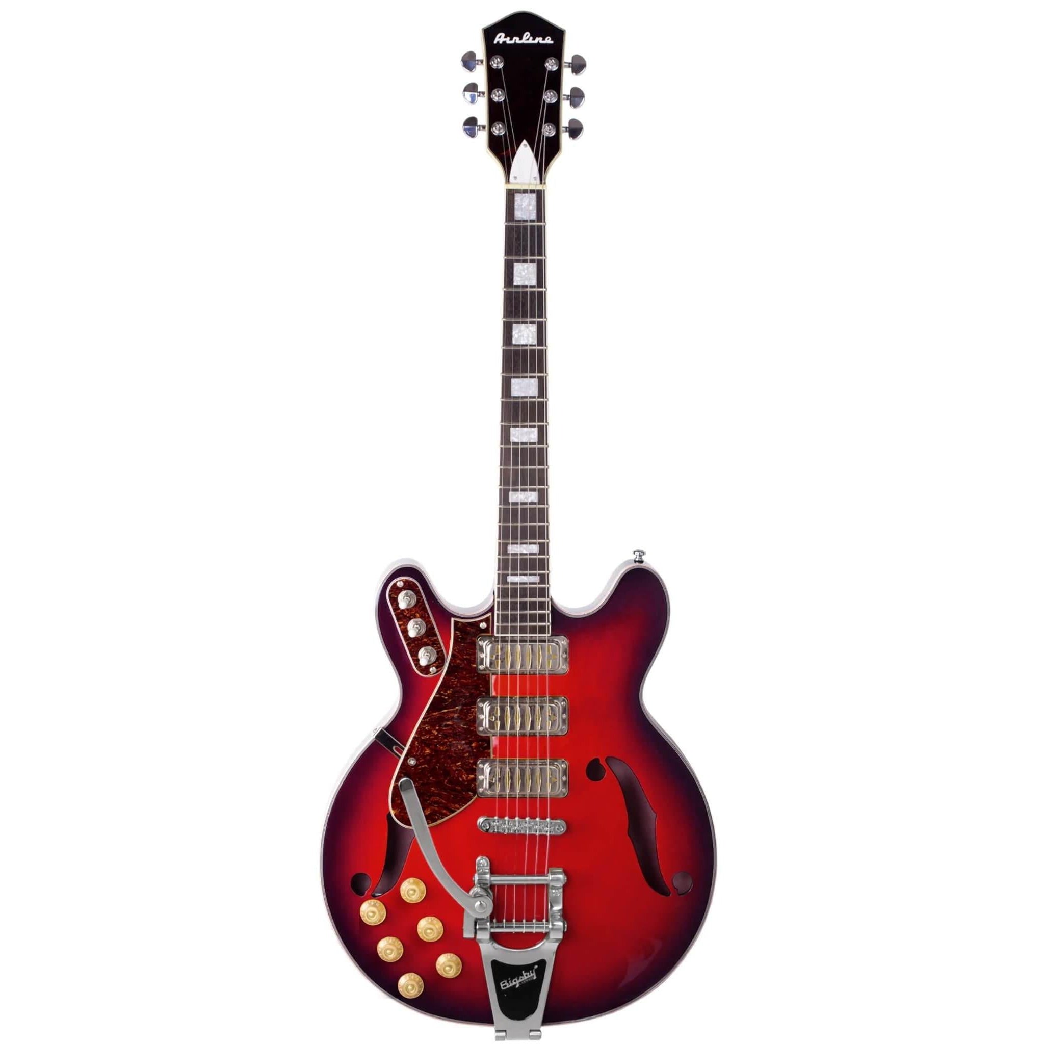 Airline Guitars H78 Left Handed Vintage Redburst