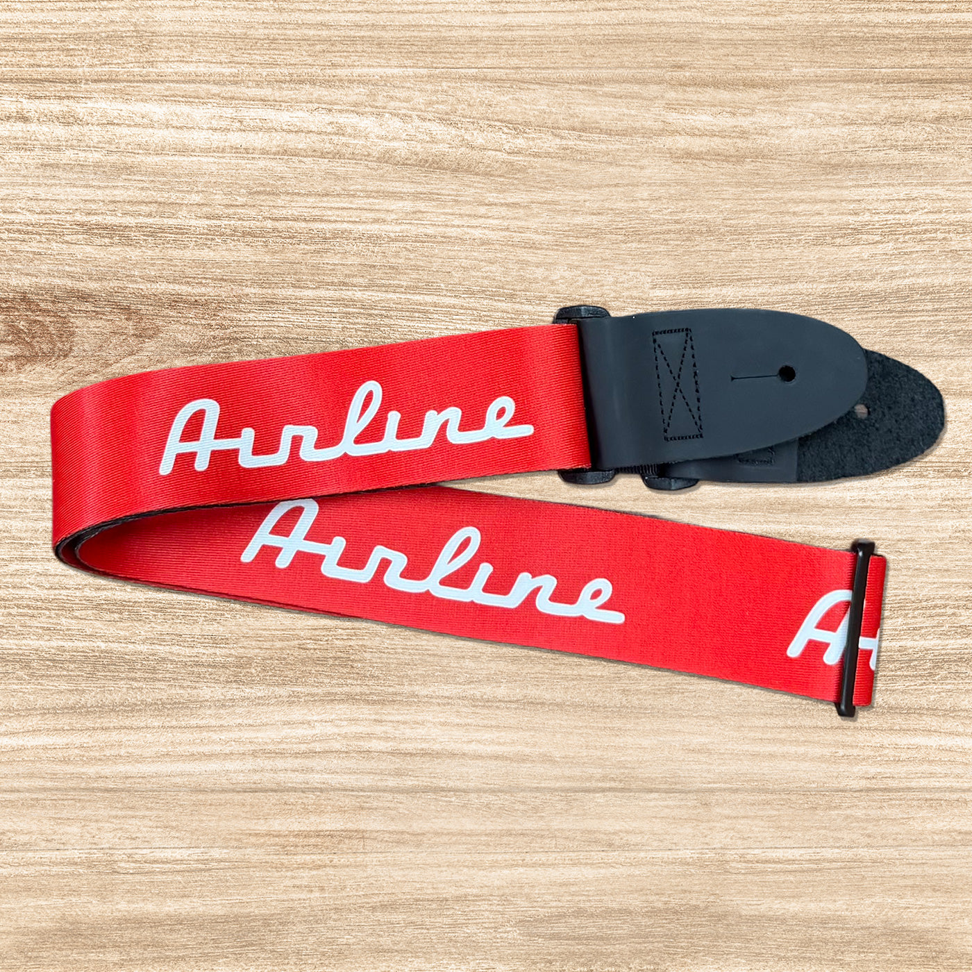 Airline Logo Seatbelt Style Guitar Strap - Made in USA - NEW!